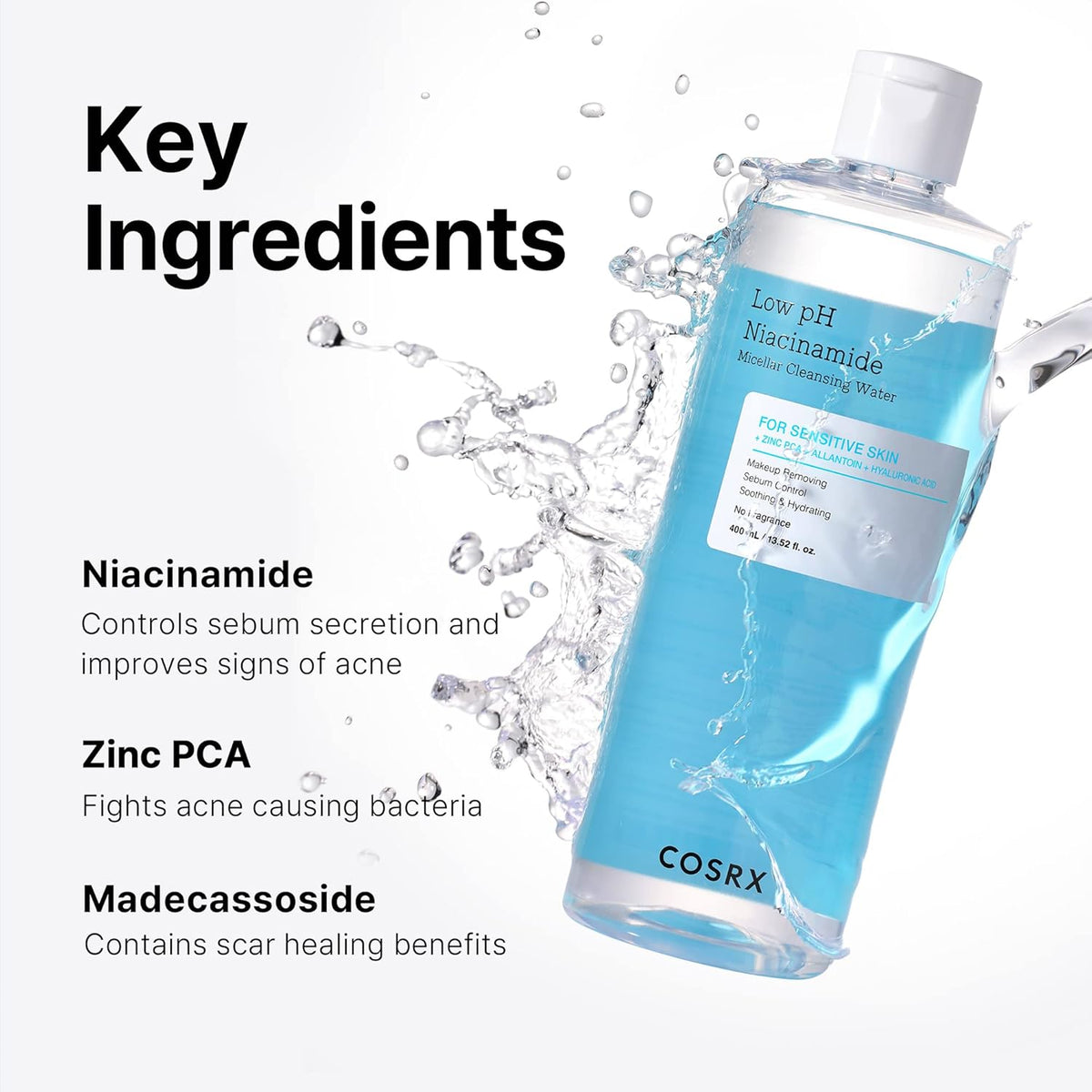 Cosrx Low pH Niacinamide Micellar Cleansing Water