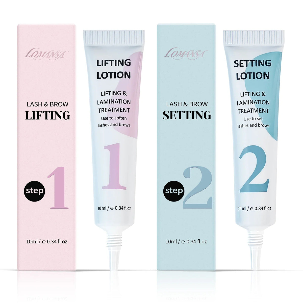 LOMANSA 10ml Fix Perming Tube Set Lash Lift Brow Lamination Perm Fixation Setting Lotion Eyelashes Health Makeup Tools