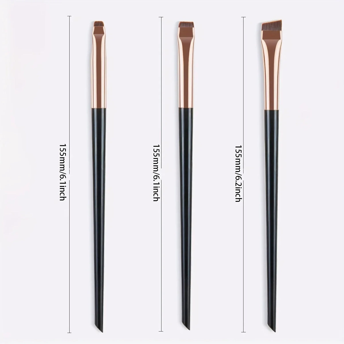 3pcs Makeup Brush Set,Blade eyeliner brush fine oblique head eyebrow brush outline eyeliner ultra-thin eye shadow brush makeup b
