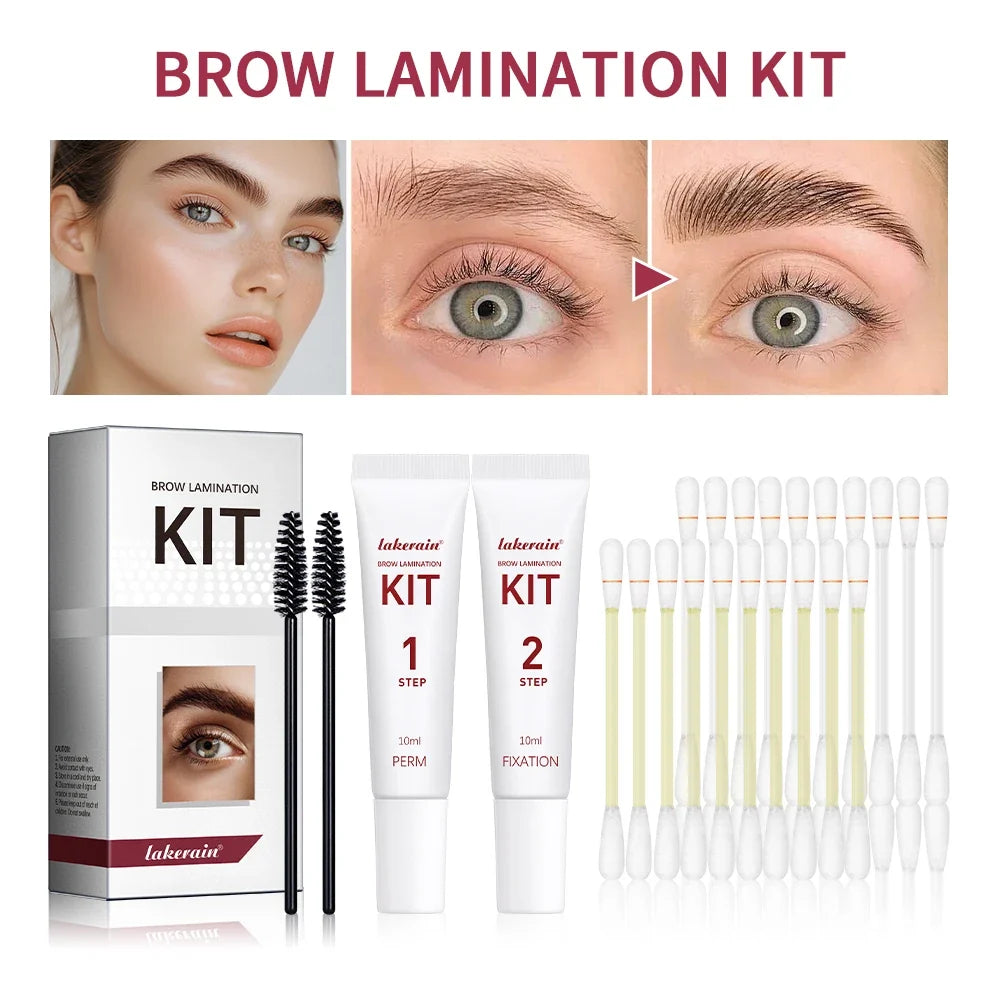 Brow Lamination Kit Semi-Permanent Lash & Brow Fixation Lash Perming Set for Eyelashes Brow Lift Perm Fixation Tube Set Makeup
